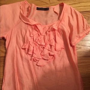 Ruffle coral shirt